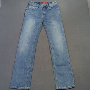 Rock & Roll Jeans Men's 31x38 Fits 30x36 Blue Double Barrel Straight Western